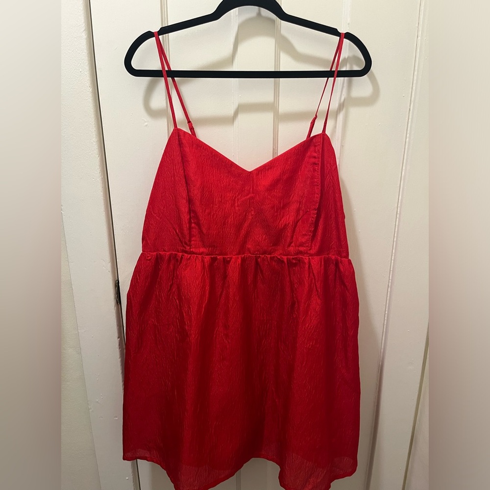 H&M Red Babydoll Dress